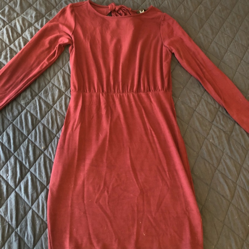 Dark wine red dress